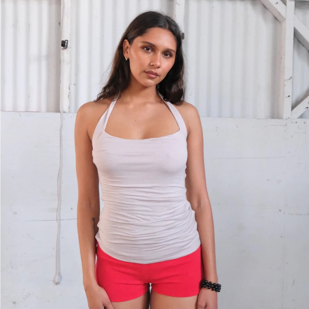 Geel Isabelle Halter Top in Fog